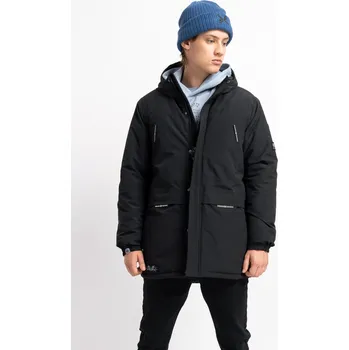 Reporter Young | Chlapecká černá zimní bunda s kapucí a prostornými kapsami - Barva ČERNÁ, Velikost 146 243-0886B-10-100-1