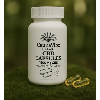 CBD CannaVibe Malani Full Spectrum CBD Gelové Kapsle 30mg - 60 ks=1800mg
