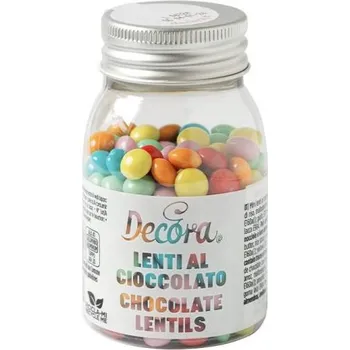 CZ distribuce Decora čokoládové mini lentilky barevné (80 g) ▹