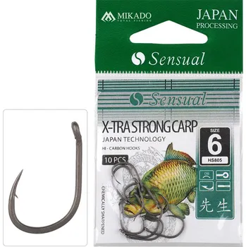 Rybářský háček Mikado Háček Sensual Xtra Strong Carp Vel. 14 Db 10 Ks