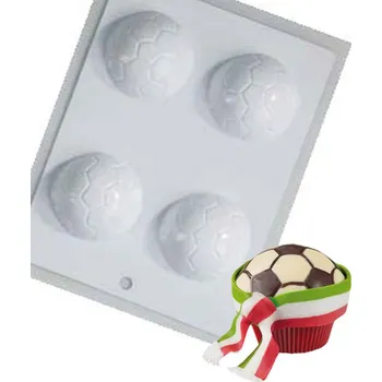 CZ distribuce Forma na čokoládové dekorace (fotbalový míč) 4 tvary/forma