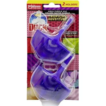 WC čistič DUCK AQUA WC PURPLE 4V1 TROPICAL ADVENTURE DUOPACK 2X36ML