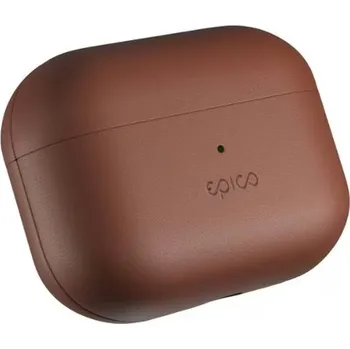 Náhradní kryt pro mobilní telefon Kryt EPICO Leather Case pro Apple AirPods Pro 3 hnědý
