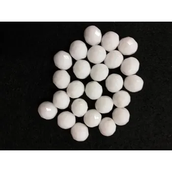 Dětské navlékací korálky Korálky broušené - ohňovky 8mm - bílá - 25ks