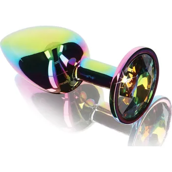 Anální kolík Twilight Booty Jewel duhový kovový kolík malý S