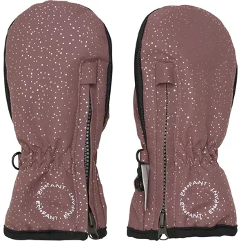 Rukavice DĚTSKÉ RUKAVICE EN FANT SE ZIPEM, GLITTER ROSE TAUPE Velikost: 6-12 MĚSÍCŮ
