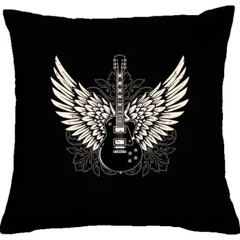 Polštář Polštář bavlněný s potiskem Hudebník kytara