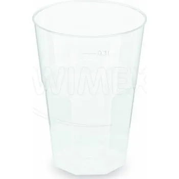 Jednorázové nádobí Kelímek vratný na koktejl (PP) extra pevný 0,3 l [15 ks]