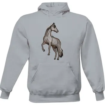 Pánská mikina Pánská mikina s kapucí s potiskem Kůň na zadních pánské