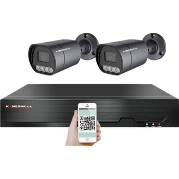 Mikrofon 4K PoE IP 2 kamerový set XM-210D 8MPx, mikrofon, CZ menu