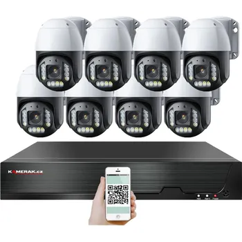 Kompletní kamerový systém PoE IP 8 kamerový set XM-PTZ-820B 4Mpx, CZ menu