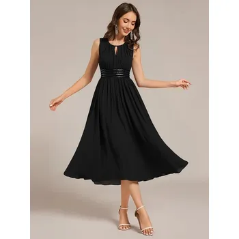 Dámské šaty Ever Pretty Společenské plesové šaty černé bez rukávů 3955 Velikost: 8XL / 56 / 24 / 28