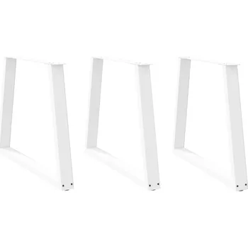 Jídelní stůl zahrada-XL Nohy k jídelnímu stolu ve tvaru V, 3 ks, bílé, 70 x (72-73,3) cm, ocel 4012585