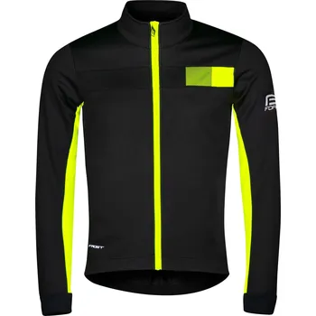 Cyklistická bunda Force Frost bunda softshell černo/fosforová Velikost: XXL