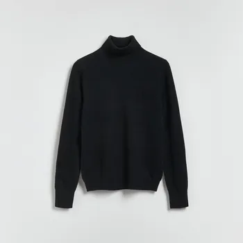 Dámský svetr Reserved - Svetr z vlny merino - černý - 717HG-99X - 717HG-99X-L