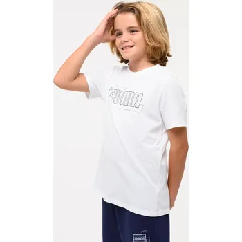 PUMA Dětské fitness tričko 15 LET BÍLÁ