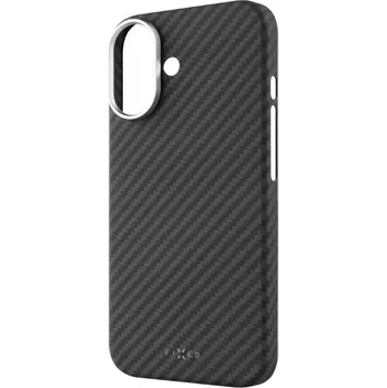 Pouzdro na mobilní telefon Aramidový zadní kryt FIXED MagVelar s podporou MagSafe pro Apple iPhone 17, černý