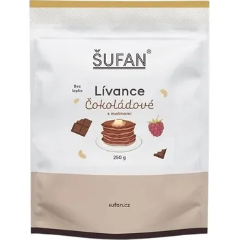 1 ŠUFAN Lívance čokoládové s malinami 250g bezlepkové
