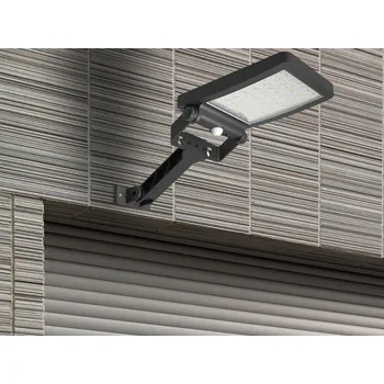 Nástěnné svítidlo NEDES LED černé vnejší solární svítidlo se senzorem 5W / 4000K - LS024