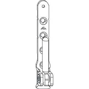 ROTO NX rohové ložisko P6/130 PVC nastavitel. s 2 závrt. čepy 6 mm 130 kg stříb.