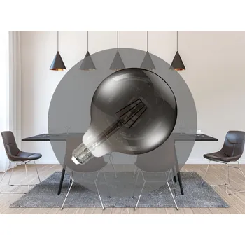 Žárovka NEDES LED Filament 4W SMOKE - G125 / E27 / 2000K - ZBF102