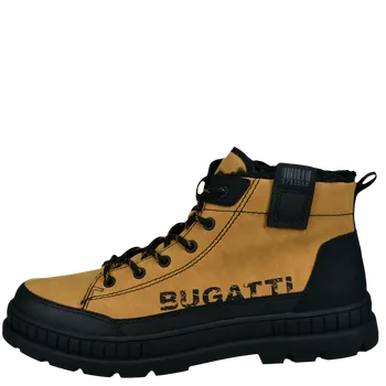 Pánská zimní obuv PÁNSKÉ KOTNÍKOVÉ BOTY BUGATTI 325-AGA52-5050-5010 ŽLUTÁ Barva: ŽLUTÁ, Velikost: 43