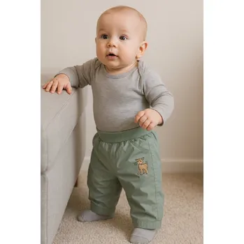 Chlapecké kalhoty Šusťákové kalhoty SRNKA - zelené Dětské velikosti (půlené): 9-12