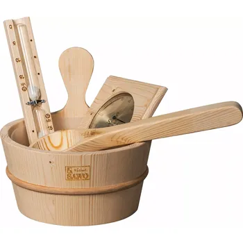 Sawo Sada vědra s naběračkou, měřicí stanice a přesýpacích hodin do sauny
