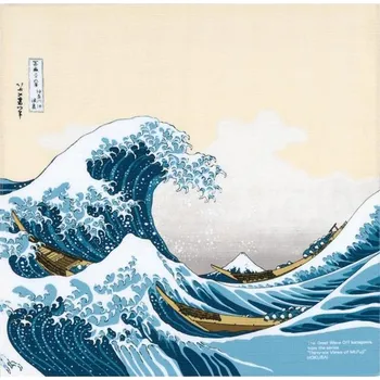 Šátek Japonský šátek Furoshiki Great Wave, 50 x 50 cm