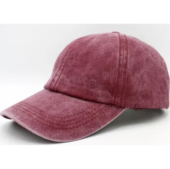 Kšiltovka Fiebig - Headwear since 1903 Bordo kšiltovka z seprané bavlny - Baseball Cap Washed Cotton Velikost: Unisize (S-XL)