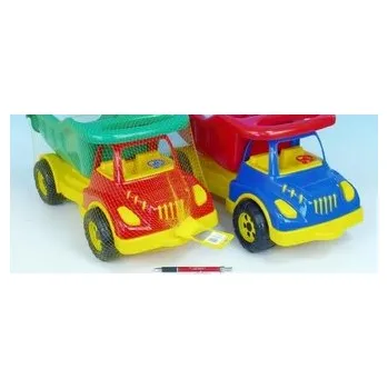 Hračka Auto sklápěč plast 50cm 3 barvy v síťce