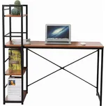 STYLO Psací stůl s regálem 120x52x72/100cm – černá