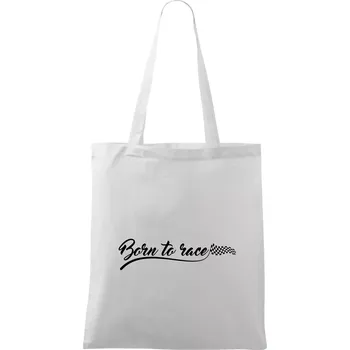 Born to race - Taška bavlněná - 42 x 38 cm ( Bílá )