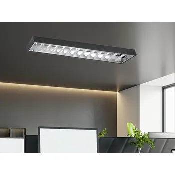 NEDES Černé svítidlo na 2 x T8 ( 120cm LED trubice ) - TL302B