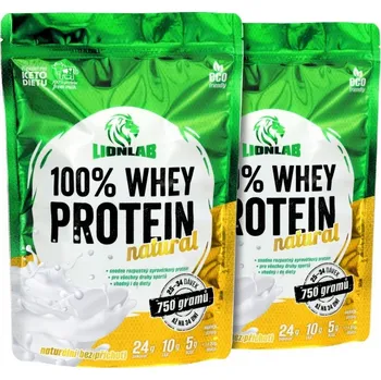 Protein Lionlab Akce 1+1: Whey Protein bez sladidel a příchuti Velikost: 1 pack