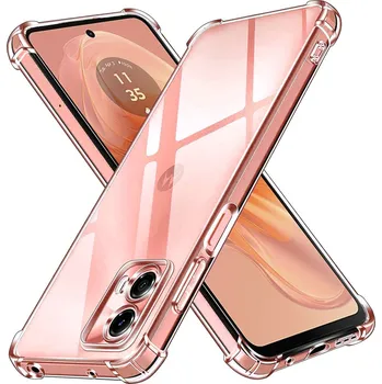 Pouzdro na mobilní telefon Techsuit Silikonové pouzdro se zesílenými hranami pro Motorola Moto G04 transparentní