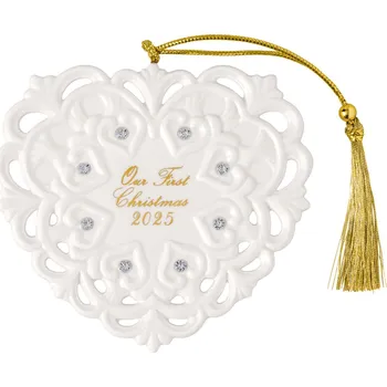 Vánoce Villeroy & Boch Závěsná porcelánová ozdoba Christmas Classics 2025, Srdce, 9,5 cm 14-8675-4352