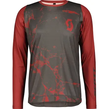Cyklistické oblečení dres SCOTT M'S TRAIL VERTIC LS tuscanred/dark grey Velikost: M