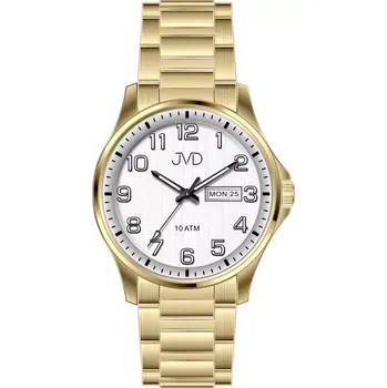 Hodinky JVD Vodotěsné pánské pozlacené náramkové hodinky JVD JE611.8 - 10ATM (Vodotěsné pánské pozlacené náramkové hodinky JVD JE611.5 - 10ATM)