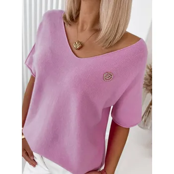 Fashionweek Svetrová halenka z kvalitního příjemného materiálu UB-HASRET Barva: Růžová, Velikost: Universal