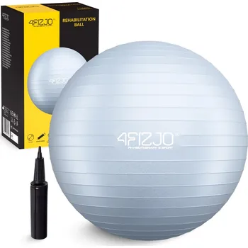 Gymnastický míč 4FIZJO Nafukovací gymnastický míč 4FIZJO 75cm ŠEDÁ