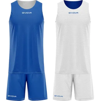 Oboustranný basketbalový komplet GIVOVA REVERSE, barva 0203 modrá - bílá, velikost XS