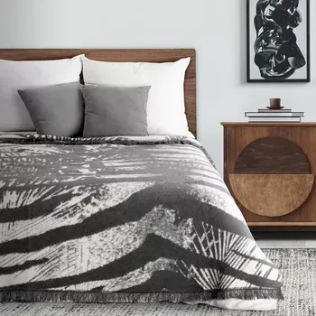 deka Luxusní deka EVA MINGE - šedá se střapci Šířka: 220 cm | Délka: 240 cm