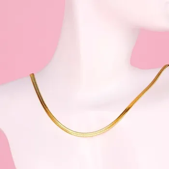 Náhrdelník Náhrdelník hadí Stainless Steel - zlatý