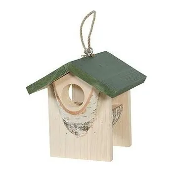 Krmítko pro ptáka Budka krmítko HUT dřevěná L zelená Zolux