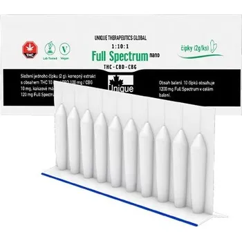 CBD Unique Therapeutics Konopné čípky 1:10:1
