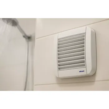 Domácí ventilátor Elicent ECO 100 GG – tichý elicoidální ventilátor pro stěnu/strop, bílý, 80 m³/h, IPX4