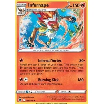 Volný čas Pokémon BRS 026/172 Infernape - Brilliant Stars Stav: Near Mint, Verze: NORMAL