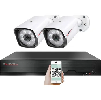 Kompletní kamerový systém PoE IP 2 kamerový set XM-201B 4MPx, CZ menu