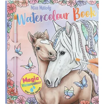 omalovánky Miss Melody Magic Watercolour Book – vodové se štětcem